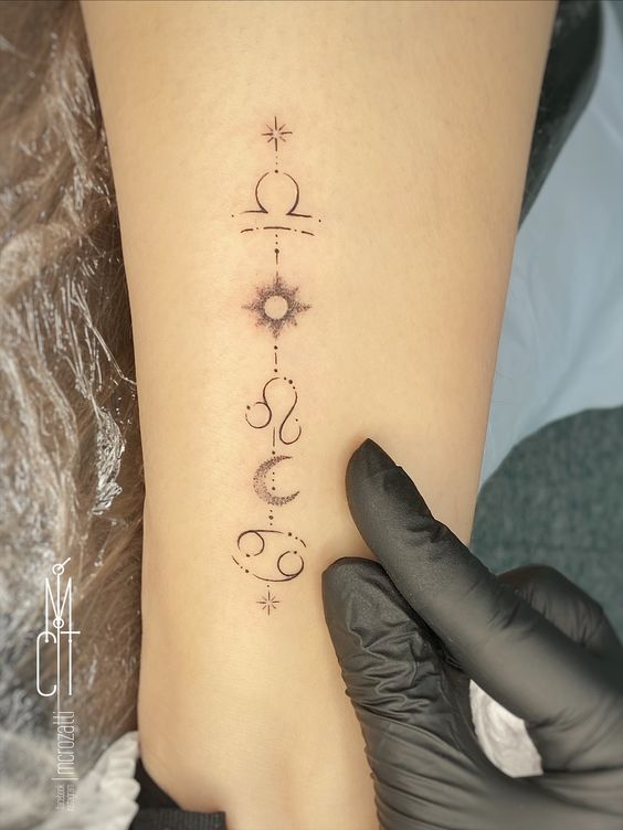 Unalome Lotus Temporary Tattoo Set 2 tattoos  TattooIcon