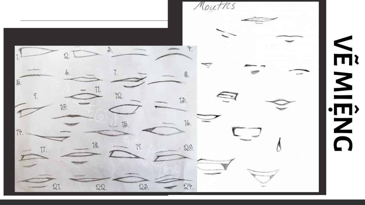 Cách vẽ miệng anime nam nữ đẹp đơn giản  METAvn